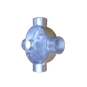 Galvanized circular 4way box